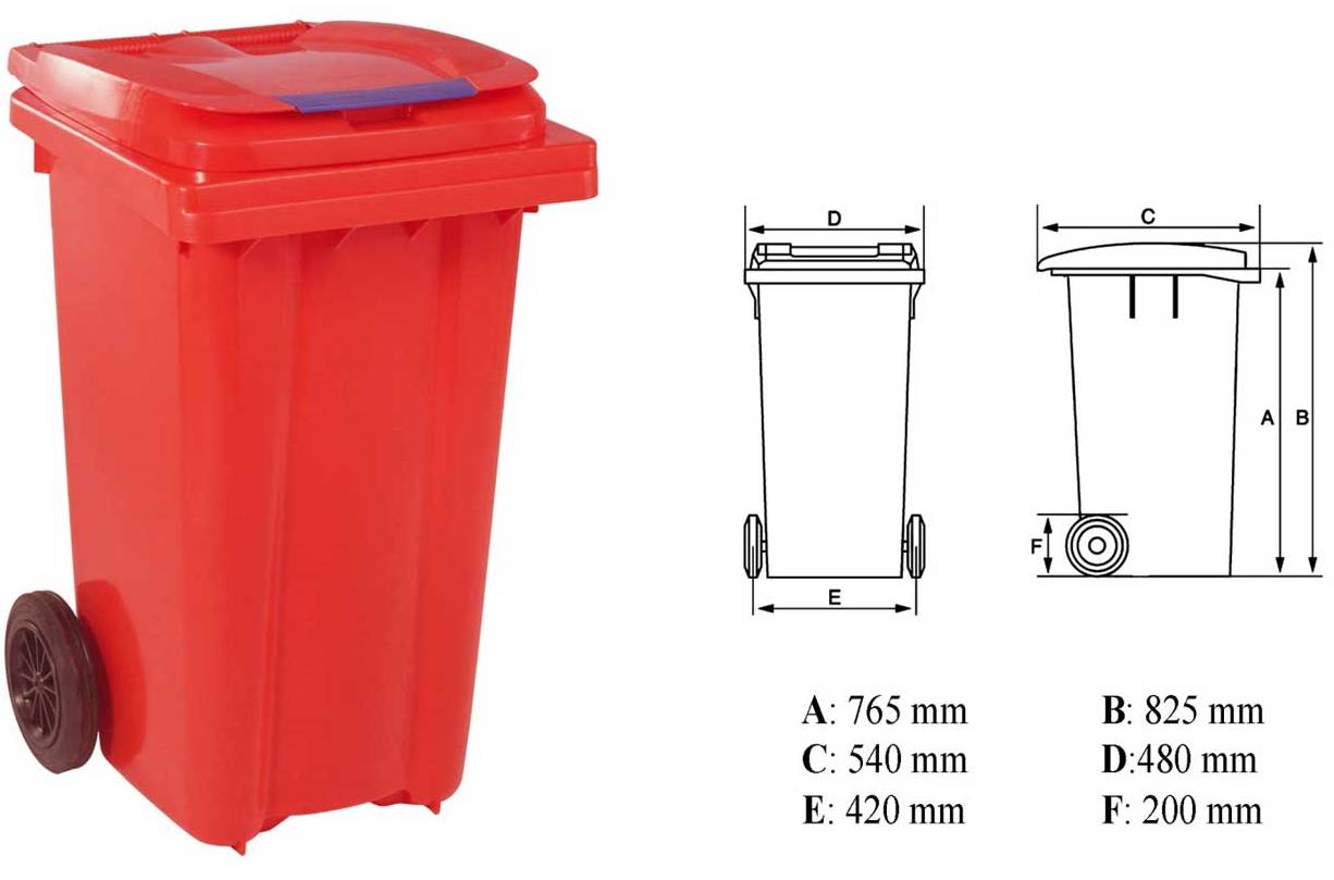 80 LTR WHEELED DUSTBIN