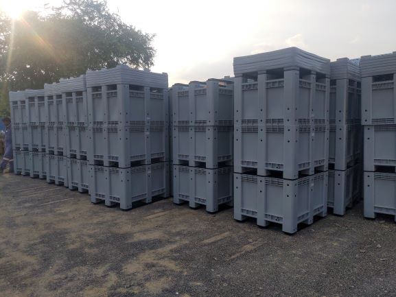 ERCON BOX PALLET WITH LID AND SOLID WALLS