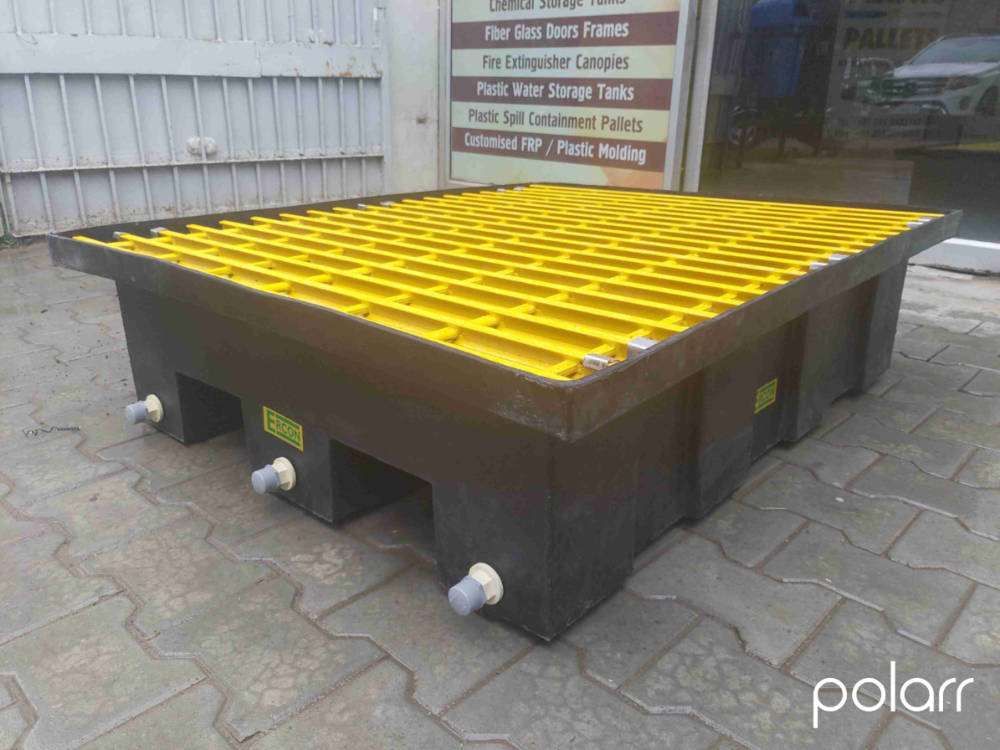 Two Drum Spill Pallet with 200 Ltr Sump