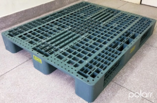 Ercon Four Way Entry Pallet 1200 x 1000 Perforated Top Green Pallet