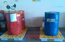 SPILL COTAINMENT TRAY FOR TWO DRUMS