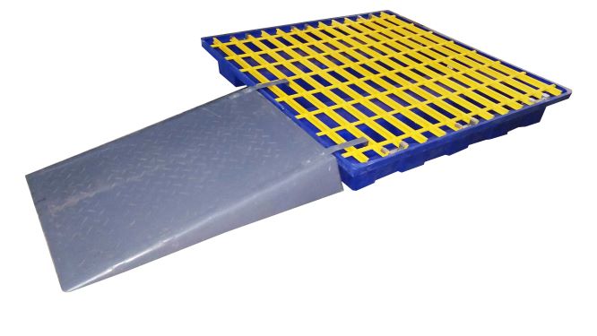 FOUR DRUM SPILL PALLET COMPATABLE FOR RACKING
